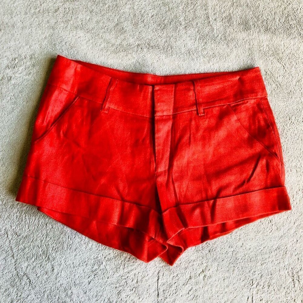 Bebe Women’s Low Rise Short Linen Shorts